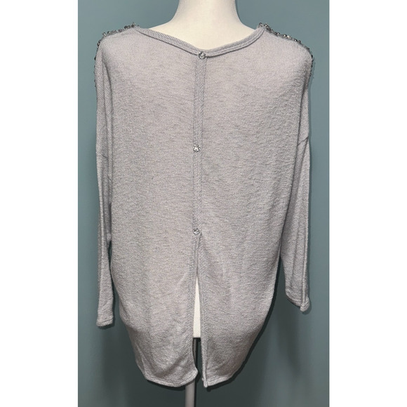 Studio Y Women M Sweater Embellishments Rhinestones Beads Everyday Casual Fall - Picture 2 of 7